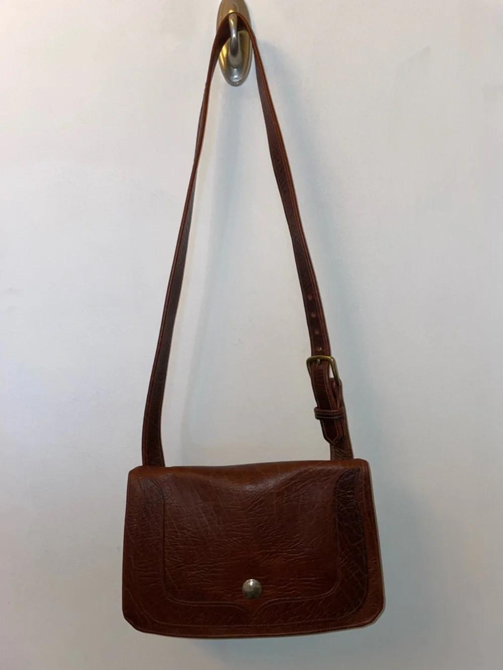 Buffalo Billfold Co. Brown Leather Crossbody Shoulder or Messenger Bag